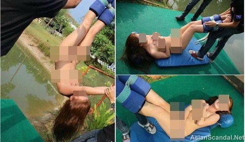 HongKong girl Naked Bungee Jump in Thailand